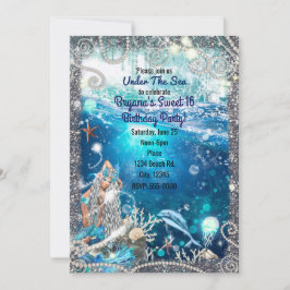 Mermaid Fantasy Blonde Enchanted Zee Sweet 16 Kaart