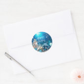 Mermaid Fantasy Blondine Betoverde Feestgunst Ronde Sticker (Envelop)