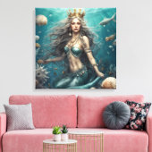 Mermaid Fantasy Canvas Afdruk (Insitu (Woonkamer))