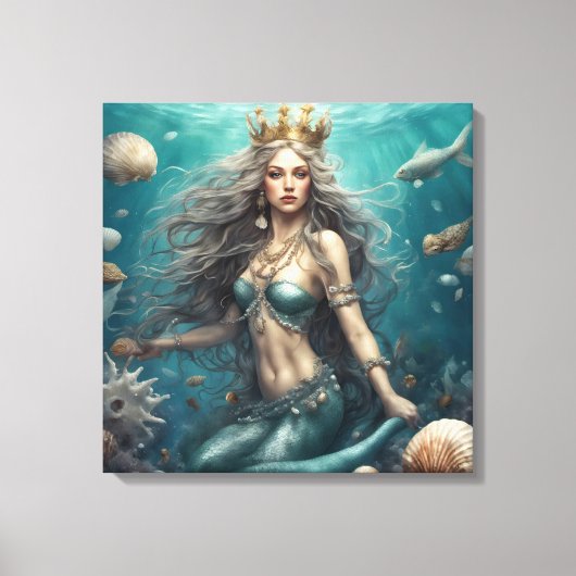Mermaid Fantasy Canvas Afdruk (Voorkant)