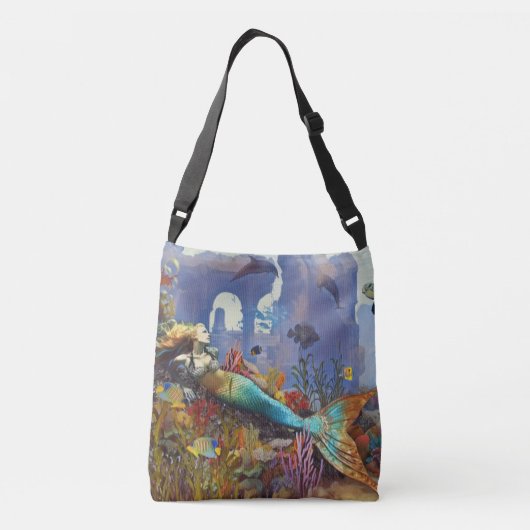 Mermaid Fantasy Crossbody Tas (Achterkant)