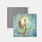 Mermaid Fantasy Fairy Art van Molly Harrison Magneet (Voorkant / Achterkant)
