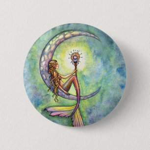 Mermaid Fantasy Fairy Art van Molly Harrison Ronde Button 5,7 Cm