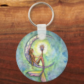 Mermaid Fantasy Fairy Art van Molly Harrison Sleutelhanger (Voorkant)