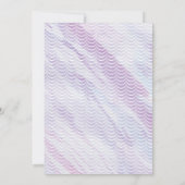 Mermaid Faux Glitter Scales Paarse Birthday Kaart (Achterkant)