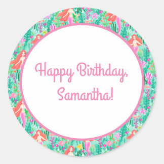 Mermaid Feest Eten en Drinken Label Set