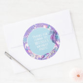 Mermaid Feest Zeepaardje en Schelpen Favoriet Stic Ronde Sticker (Envelop)