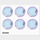 Mermaid Feest Zeepaardje en Schelpen Favoriet Stic Ronde Sticker (Vel)