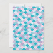 Mermaid First Birthday Aankondiging (Achterkant)