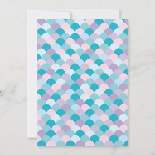 Mermaid First Birthday Aankondiging (Achterkant)