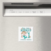 Mermaid First Birthday Magneet (Insitu (Vaatwasser))