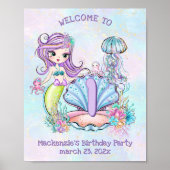 Mermaid First Birthday | Welkom bij Whimsical Poster (Voorkant)