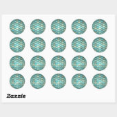 Mermaid Fish Scale Dragon Scale Scale Ronde Sticker (Vel)