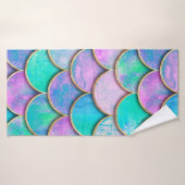 Mermaid fish scale wave japanese seamless pattern. badhanddoek (Badhanddoek)