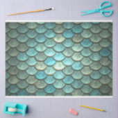 Mermaid Fish Scales Ontkoppelen achtergrond Aqua Tissuepapier (Craft)