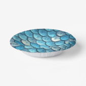 Mermaid Fish Scales Turquoise Party Papieren Kommen (Gebogen)