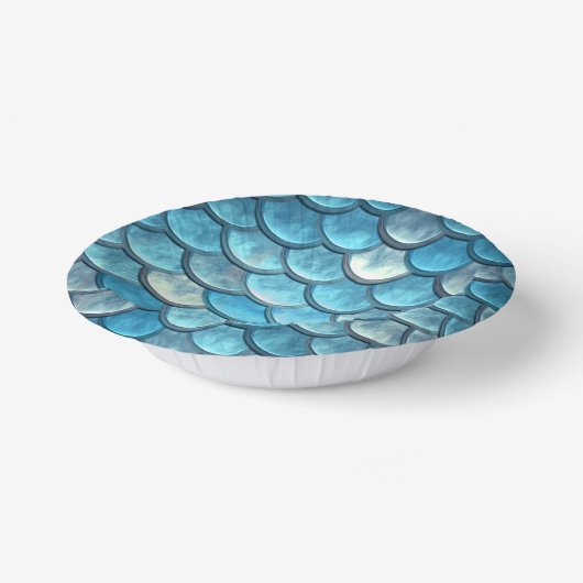 Mermaid Fish Scales Turquoise Party Papieren Kommen (Gebogen)