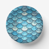 Mermaid Fish Scales Turquoise Party Papieren Kommen (Voorkant)