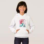 Mermaid Fishing Fun – Kids’ Hoodie (Voorkant volledig)