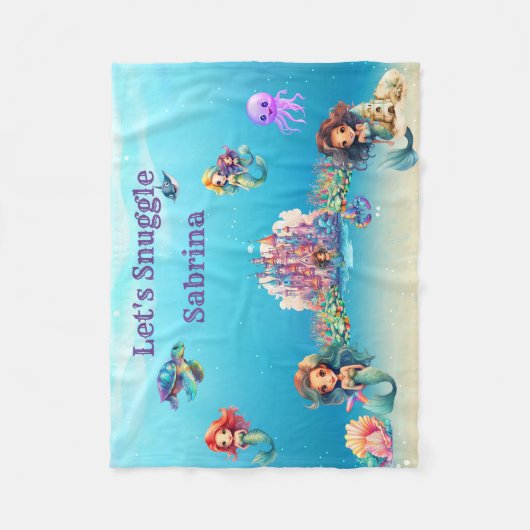 Mermaid Fleece Blanket (Voorkant)