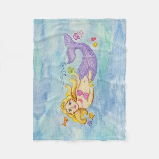 Mermaid fleece Gooi Deken (Voorkant)