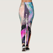 Mermaid Frenzy Tangle Gepersonaliseerd bewerkbare  Leggings (Achterkant)