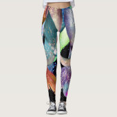 Mermaid Frenzy Tangle Gepersonaliseerd bewerkbare  Leggings (Voorkant)