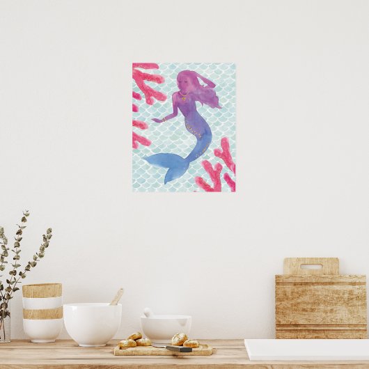 Mermaid Friends I Poster (Keuken)