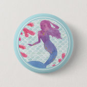 Mermaid Friends I Ronde Button 5,7 Cm (Voorkant)