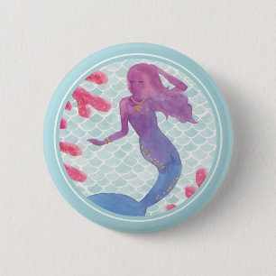 Mermaid Friends I Ronde Button 5,7 Cm