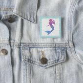 Mermaid Friends III Vierkante Button 5,1 Cm (In situ)