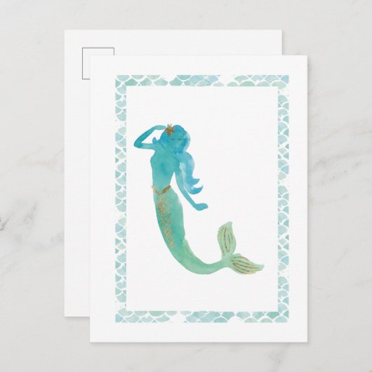 Mermaid Friends IV Briefkaart (Voorkant / Achterkant)