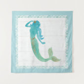 Mermaid Friends IV Wandkleed (Voorkant (horizontaal))