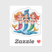 Mermaid Friends Personalized Fun set  Sticker (Vel)