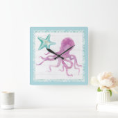 Mermaid Friends V Vierkante Klok (Huis)