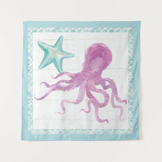 Mermaid Friends V Wandkleed (Voorkant (horizontaal))