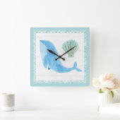 Mermaid Friends VII Vierkante Klok (Huis)