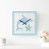 Mermaid Friends VIII Vierkante Klok (Huis)