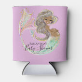 Mermaid Future mama Baby shower. Onder het Zee. Blikjeskoeler (Voorkant)