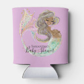 Mermaid Future mama Baby shower. Onder het Zee. Blikjeskoeler (Achterkant)