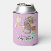 Mermaid Future mama Baby shower. Onder het Zee. Blikjeskoeler (Blikje Achterkant)