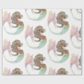 Mermaid Future mama Baby shower. Onder het Zee. Cadeaupapier (Vlak)