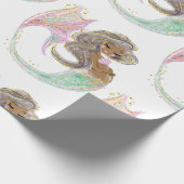 Mermaid Future mama Baby shower. Onder het Zee. Cadeaupapier (Hoek)