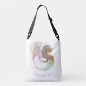 Mermaid Future mama Baby shower. Onder het Zee. Crossbody Tas (Achterkant)