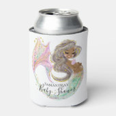 Mermaid Future mama Baby shower. Onder het Zee. Ka Blikjeskoeler (Blikje Voorkant)