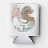Mermaid Future mama Baby shower. Onder het Zee. Ka Blikjeskoeler (Voorkant)