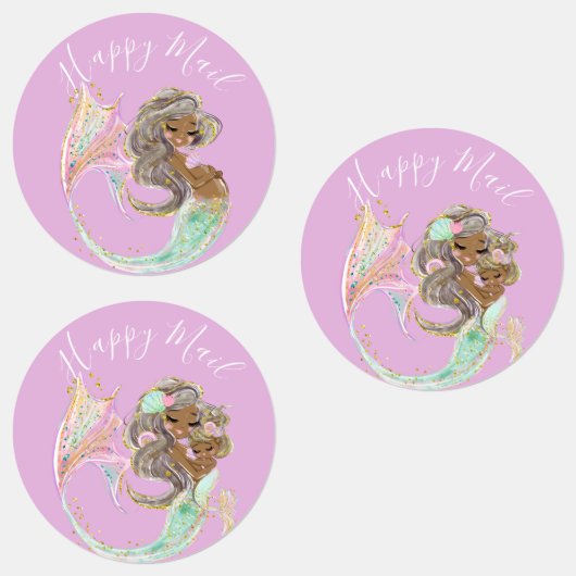 Mermaid Future mama Baby shower. Onder het Zee. La Labels (Groep)