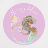 Mermaid Future mama Baby shower. Onder het Zee. La Labels (Design 1)