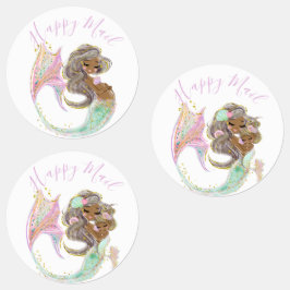 Mermaid Future mama Baby shower. Onder het Zee. Labels