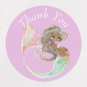 Mermaid Future mama Baby shower. Onder het Zee. Labels (Design 2)